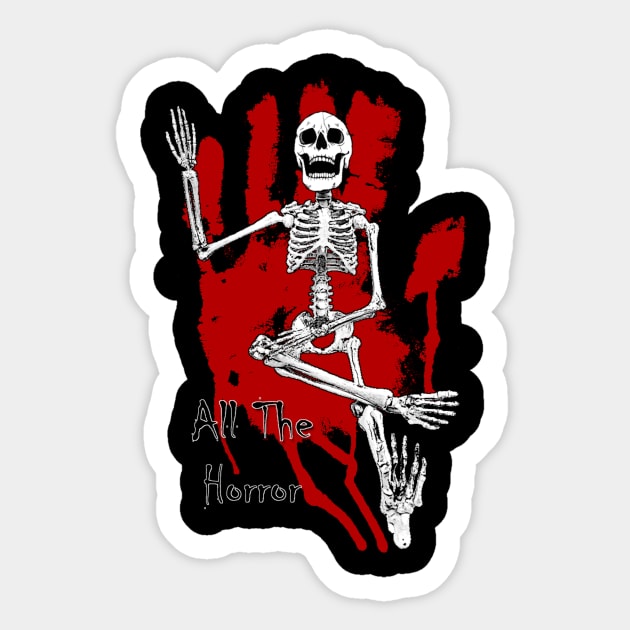 All The Horror Skeleton Sticker by All The Horror